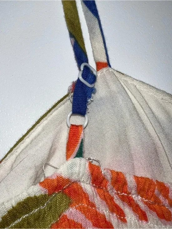 Illa Illa Tropical Leaf Print Spaghetti Strap Mini Sundress Sz S - Picture 11 of 13